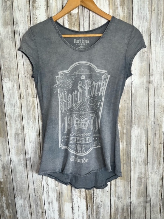 Hard Rock Cafe Tops - Hard Rock Cafe Orlando Graphic Tee Womens XS Baby Tee Fitted Y2K Vintage Style